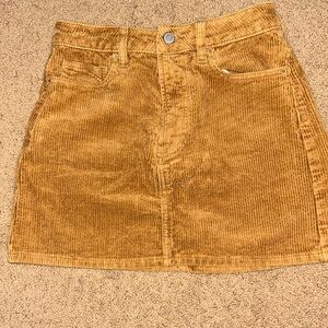 PacSun Tan Corduroy Mini Skirt